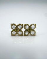 Adel Chefridi Flower Mosaic Diamond & 18kt. Gold Earrings