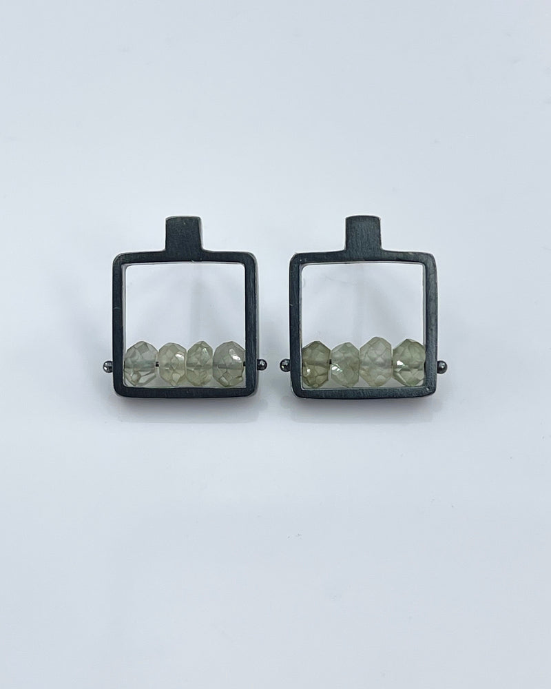 Ashka Dymel Square Frame Earrings