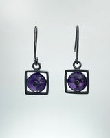 Ashka Dymel Square Cage Drop Earrings