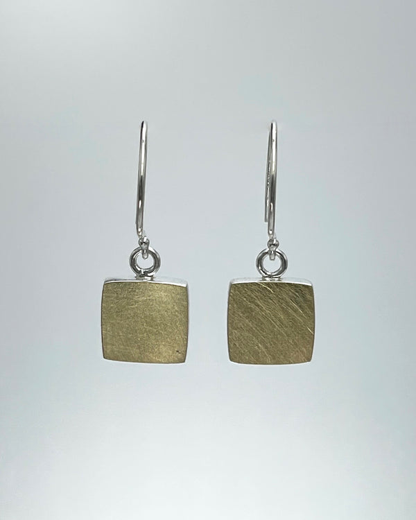 Ashka Dymel Bi-metal Square Earrings