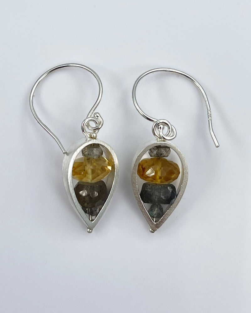 Ashka Dymel Inverted Teardrop Earrings