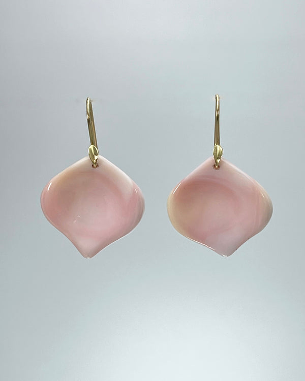 Annette Ferdinandsen Pink Conch Rose Petal Earrings