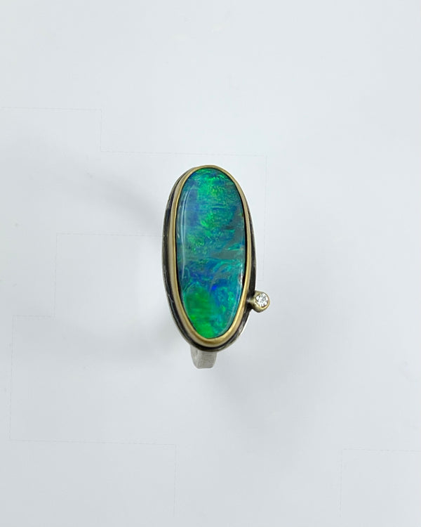 Ananda Khalsa Boulder Opal Ring