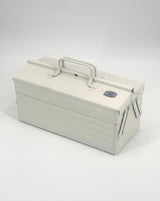 White Steel Toolbox with Cantilever Lid