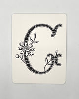 Daisy Monogram Cards