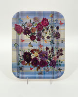 Floral Plaid Tray