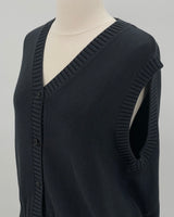 Basco Knit Vest, Charcoal