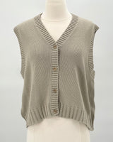 Basco Knit Vest, Sand