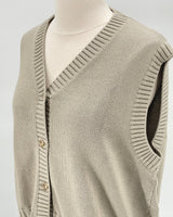 Basco Knit Vest, Sand