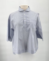 Basco Cotton Pullover Stripe Shirt, Mix Blue