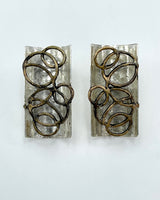 Biba Schutz Lace on Rectangle Post Earrings