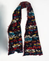 Small Cotton Scarf with Floral Pattern