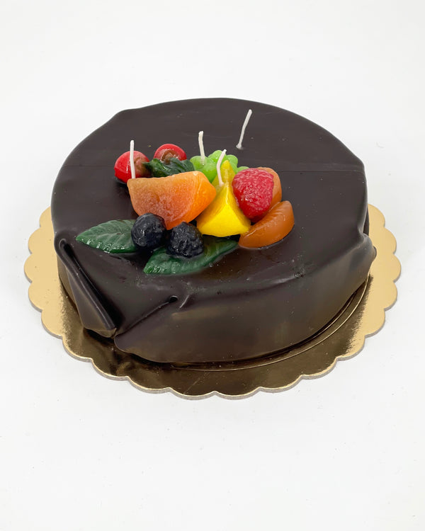 Chocolate Cake with Fruit Candle