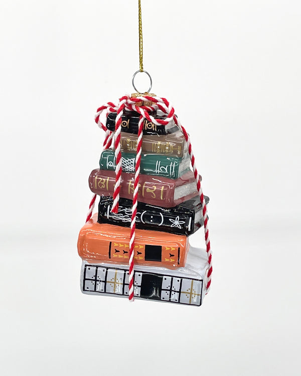 Stacked Books Ornament