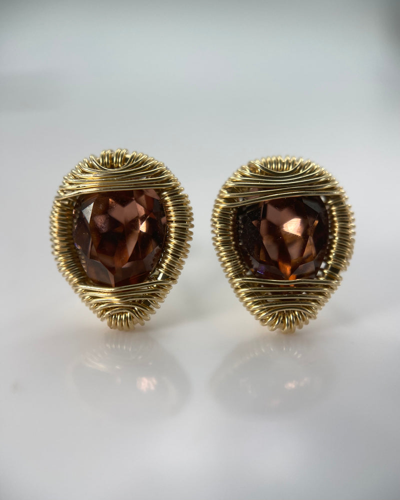 Dana Kellin Blush Crystal Earrings