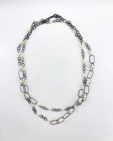 Dana Kellin Pearl Accents and Oxidized Silver Necklace