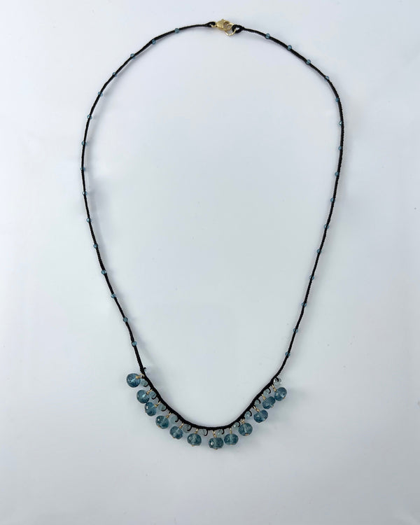 London Blue Quartz and Zircon Necklace
