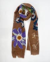 Bed of Flowers Wool & Silk Scarf