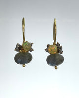 River Song Faceted Labradorite Fringe Earrings
