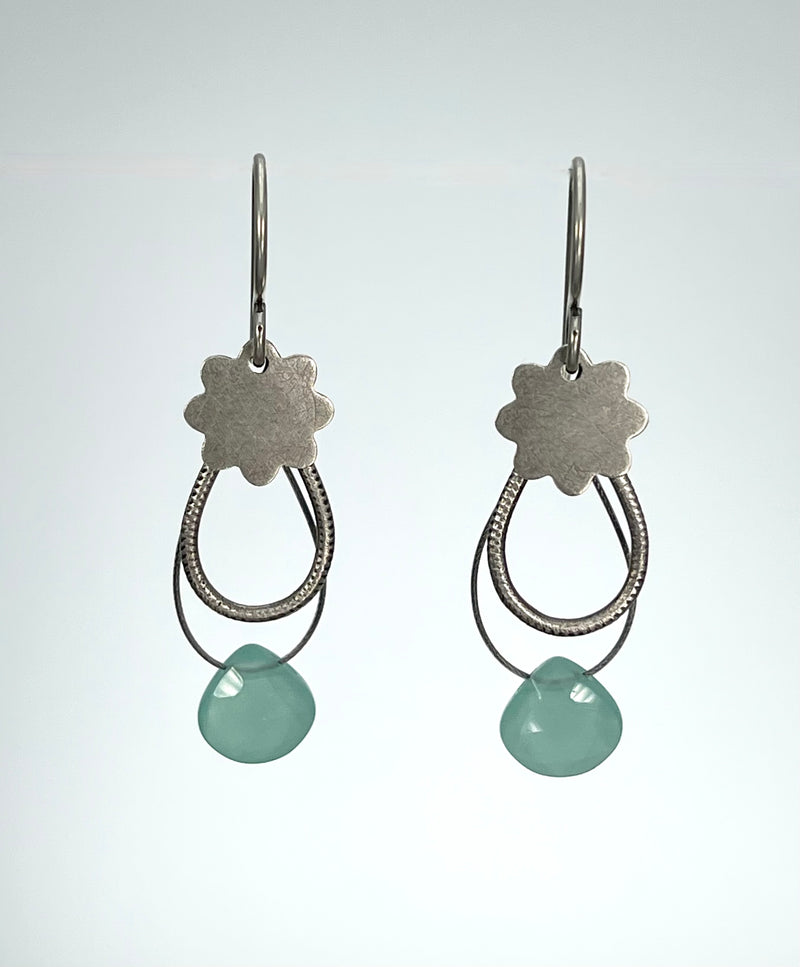 Lorelei Hamm Small Silver Earrings on Wires