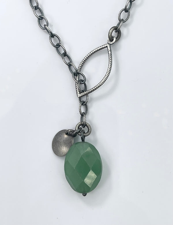 Lorelei Hamm Lariat Necklace with Green Aventurine