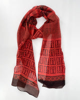 Wood Silk Chiffon Scarf