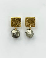 Heather Guidero Carved Small Tab Post Earrings