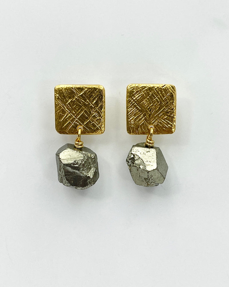 Heather Guidero Carved Small Tab Post Earrings