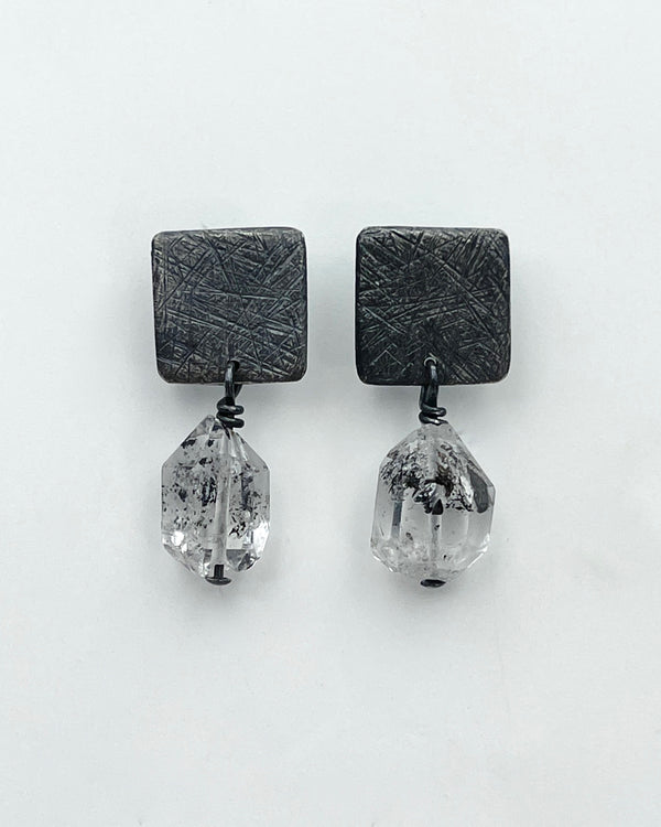 Heather Guidero Carved Small Tab Post Earrings