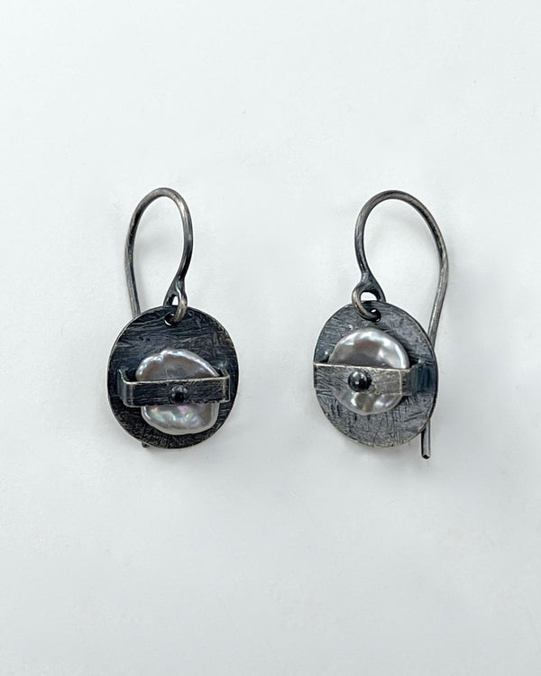 Heather Guidero Carved Ellipse Band Earrings