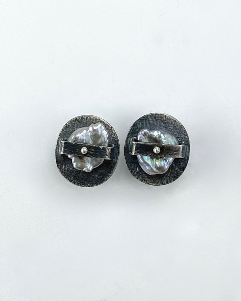 Heather Guidero Carved Ellipse Band Earrings
