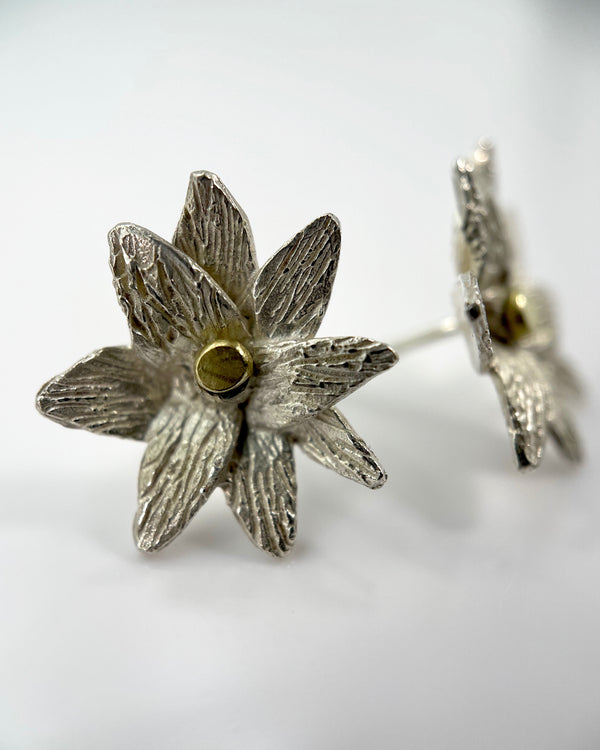 Himatsingka Wax Flower Pointed Large Earrings