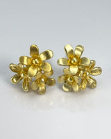 Himatsingka Plumeria 3-Cluster Earrings