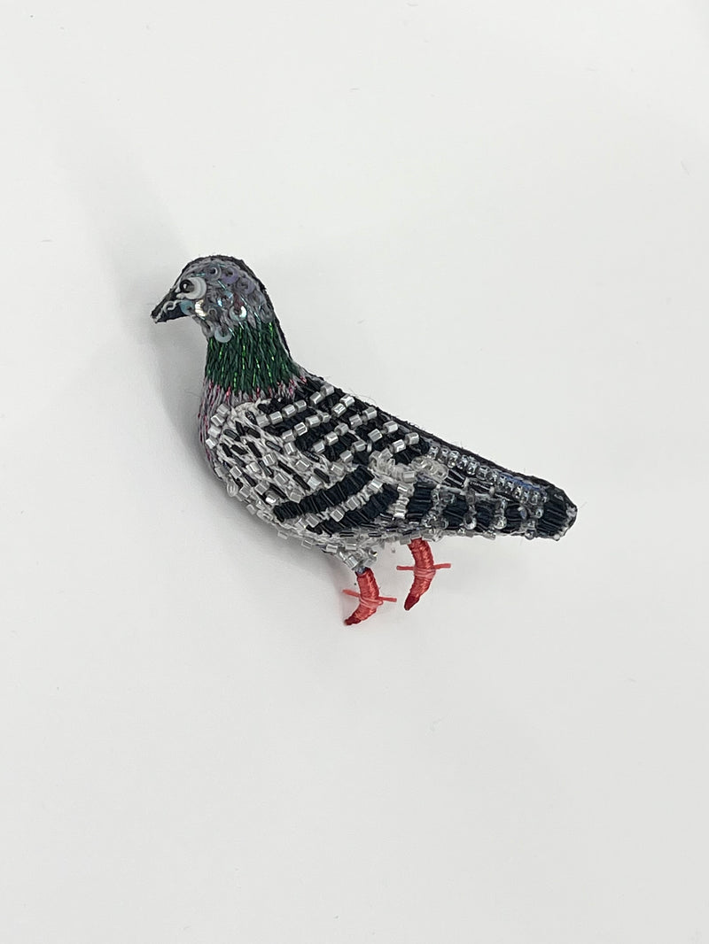 Homing Pigeon Brooch