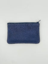 Metallic Distress Leather Pouches