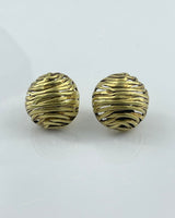 Vaubel Designs Round Wrap Button Earrings