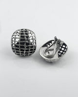 Vaubel Designs Woven Soft Square Button Earrings