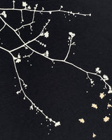 Cherry Blossom Bamboo Long Sleeve T-Shirt, Black