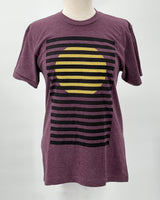 Mens Rising Sun Bright Spot T-Shirt, Plum