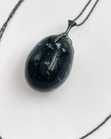 Annette Ferdinandsen Snowflake Obsidian Quail Egg Necklace