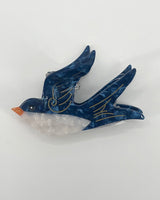 Blue Swallow Hair Clip