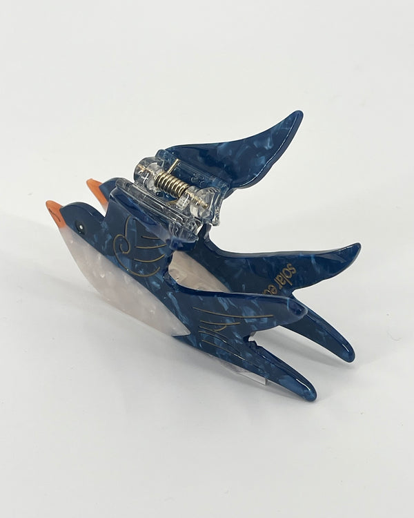Blue Swallow Hair Clip
