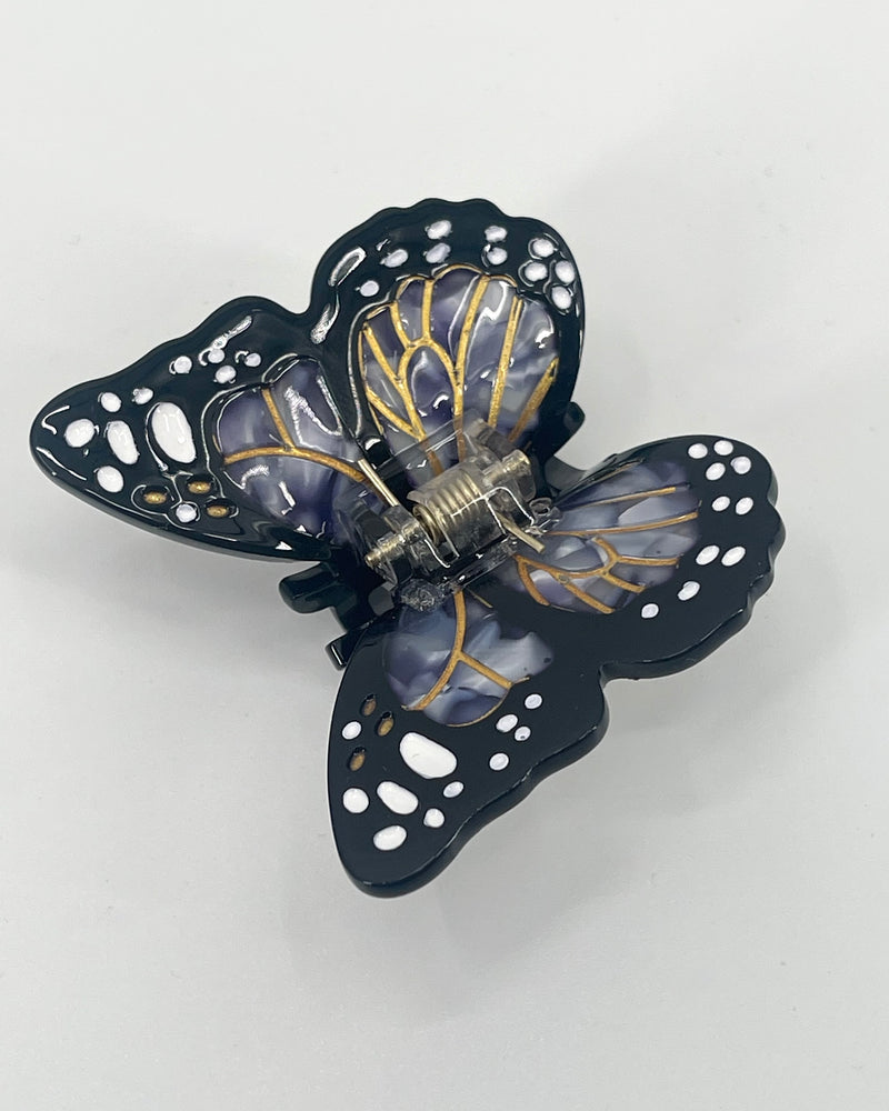 Hand Painted Mini Monarch Hair Clip