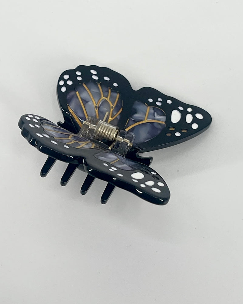 Hand Painted Mini Monarch Hair Clip