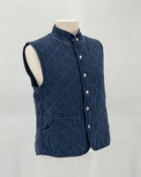 Quilted Snap Vest, Navy