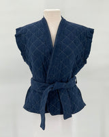 Quilted Wrap Vest, Navy