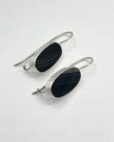 Jane Diaz Oval Flat-Cut Stone Drop Earrings