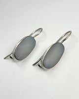 Jane Diaz Oval Flat-Cut Stone Drop Earrings