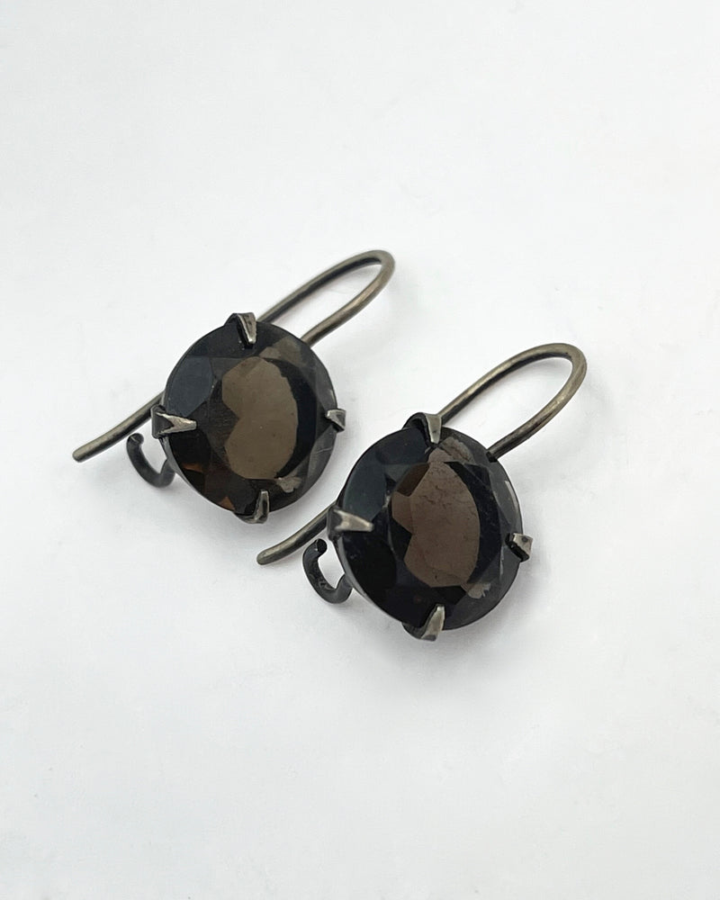 Classic Faceted Stone Drop Earrings