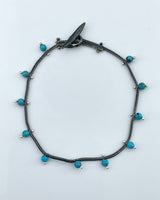 TenThousandThings Studded Turquoise Foxtail Chain Bracelet